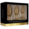 Ouch! Lot de 3 plugs Glitter Or